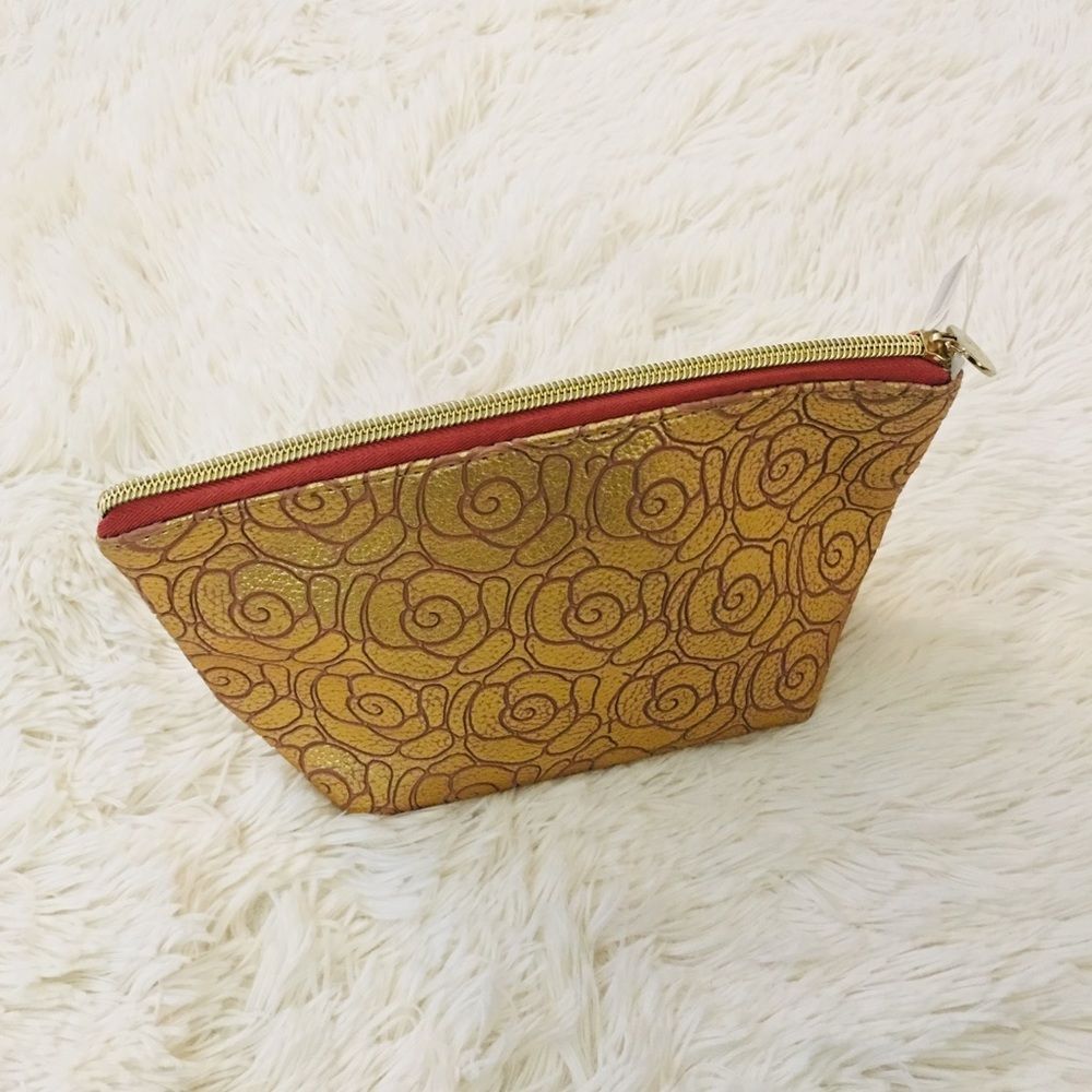 💄Gold Zippered Cosmetic & Makeup Pouch 💄